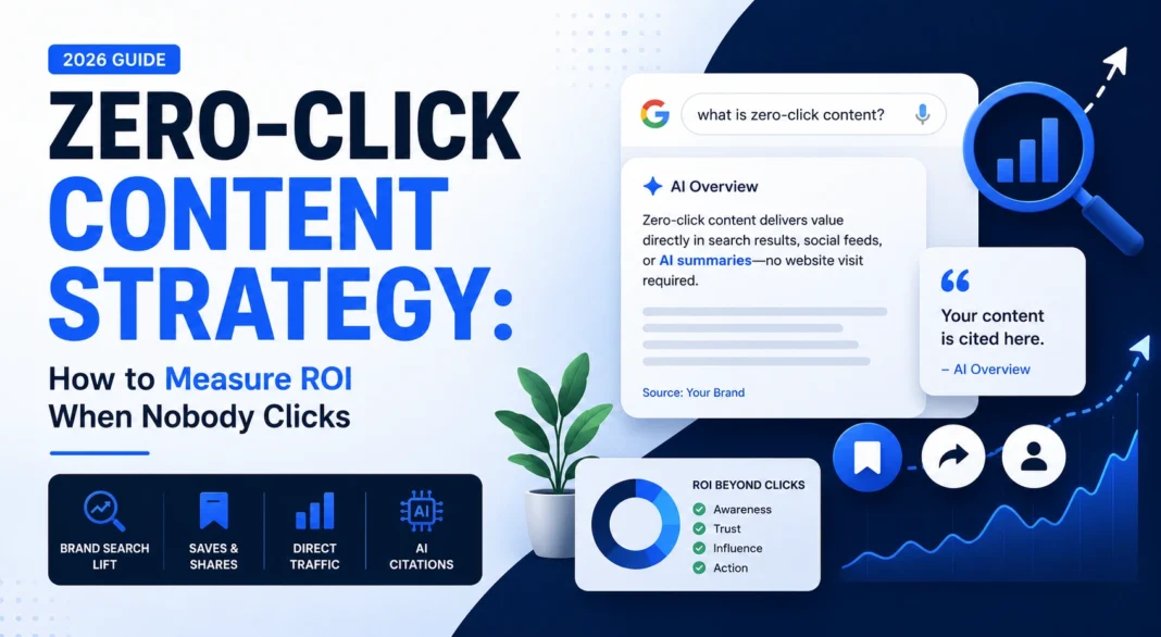 Zero-Click Content Strategy: How to Measure ROI When Nobody Clicks (2026 Guide)